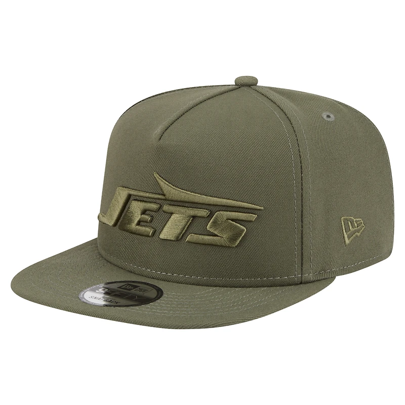Men's New Era  Olive New York Jets Color Pack A-Frame 9FIFTY Snapback Hat