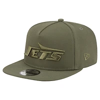 Men's New Era  Olive New York Jets Color Pack A-Frame 9FIFTY Snapback Hat
