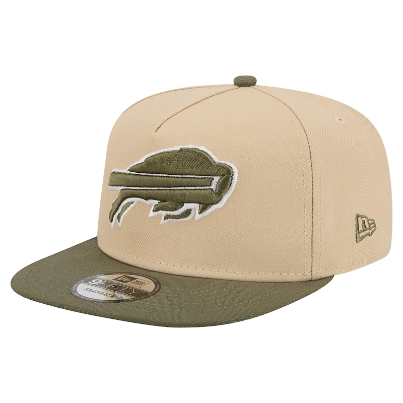 Men's New Era Khaki/Olive Buffalo Bills Color Pack A-Frame 9FIFTY Snapback Hat
