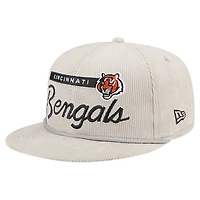 Men's New Era Gray Cincinnati Bengals Cord Rope Corduroy 9FIFTY Snapback Hat