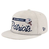 Men's New Era Gray New England Patriots Cord Rope Corduroy 9FIFTY Snapback Hat