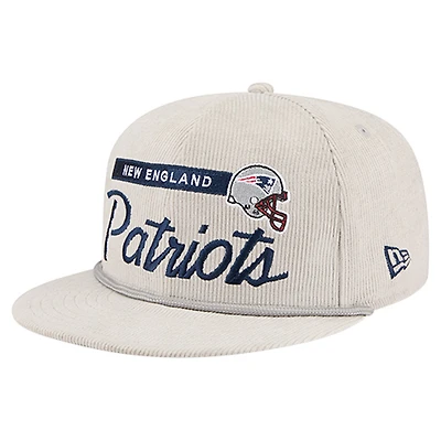 Men's New Era Gray New England Patriots Cord Rope Corduroy 9FIFTY Snapback Hat