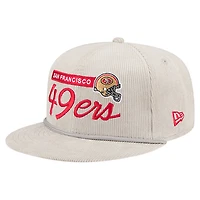 Men's New Era Gray San Francisco 49ers Cord Rope Corduroy 9FIFTY Snapback Hat