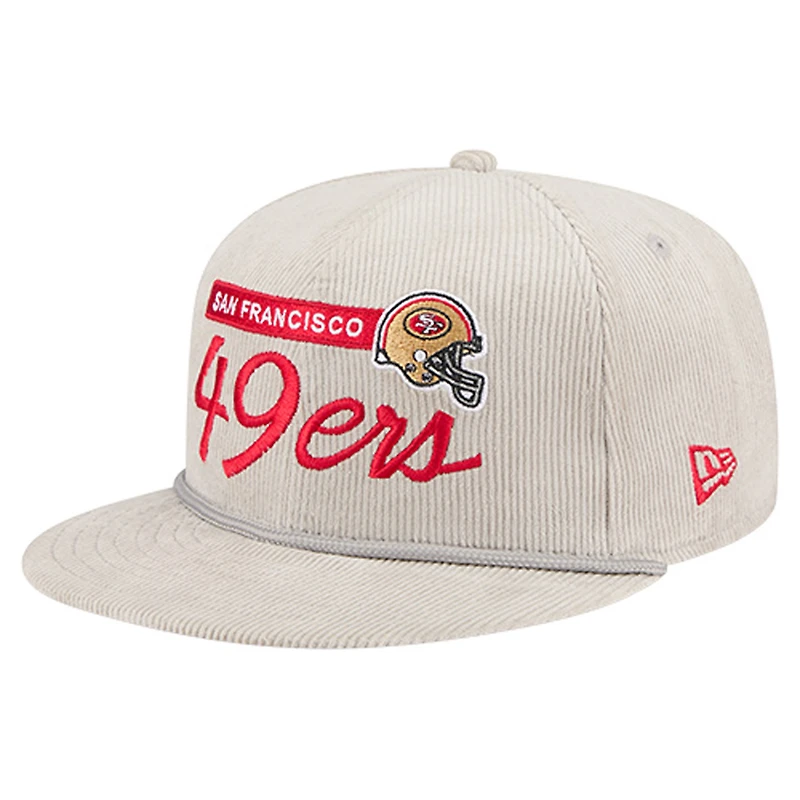 Men's New Era Gray San Francisco 49ers Cord Rope Corduroy 9FIFTY Snapback Hat