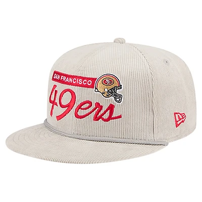 Men's New Era Gray San Francisco 49ers Cord Rope Corduroy 9FIFTY Snapback Hat