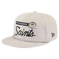 Men's New Era Gray New Orleans Saints Cord Rope Corduroy 9FIFTY Snapback Hat