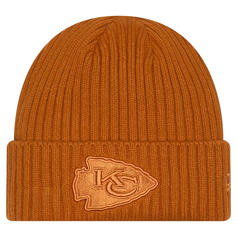 Men's New Era Brown Kansas City Chiefs Color Pack Cuffed Knit Hat