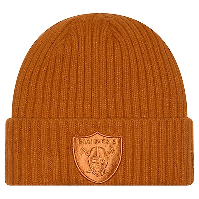 Men's New Era Brown Las Vegas Raiders Color Pack Cuffed Knit Hat