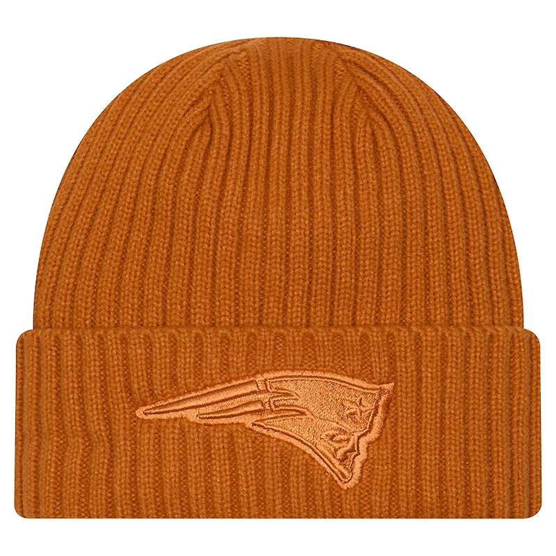 Men's New Era Brown New England Patriots Color Pack Cuffed Knit Hat