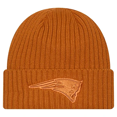 Men's New Era Brown New England Patriots Color Pack Cuffed Knit Hat
