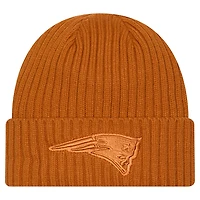 Men's New Era Brown New England Patriots Color Pack Cuffed Knit Hat