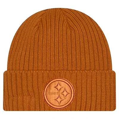 Men's New Era Brown Pittsburgh Steelers Color Pack Cuffed Knit Hat