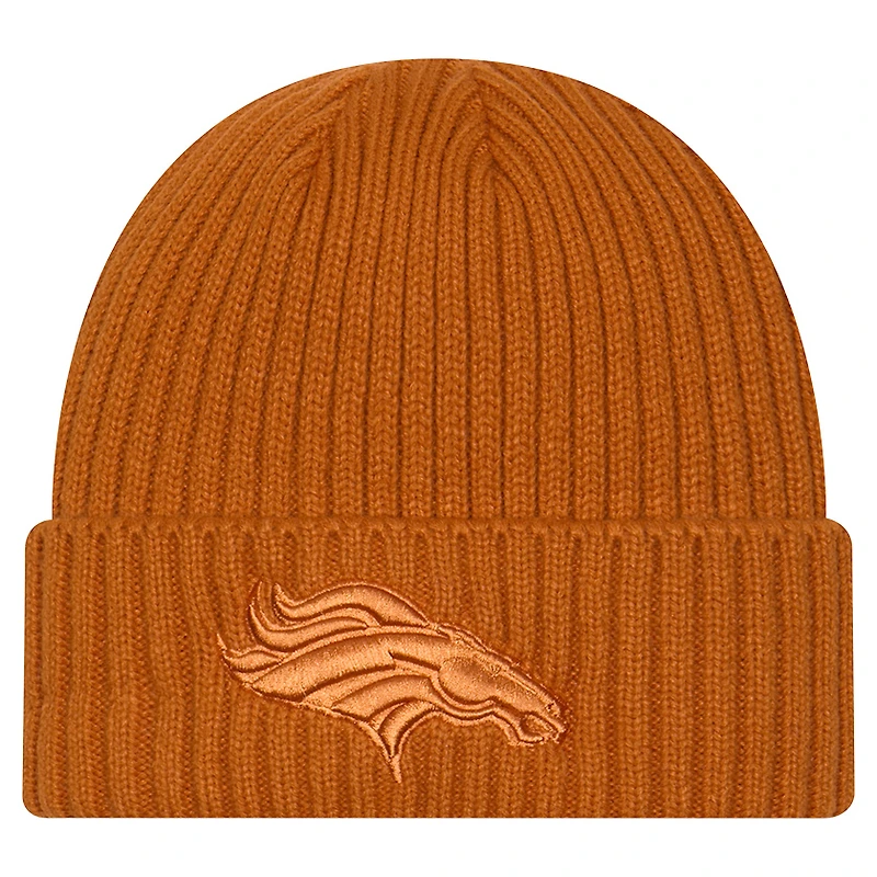 Men's New Era Brown Denver Broncos Color Pack Cuffed Knit Hat