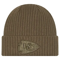 Men's New Era Olive Kansas City Chiefs Color Pack Cuffed Knit Hat