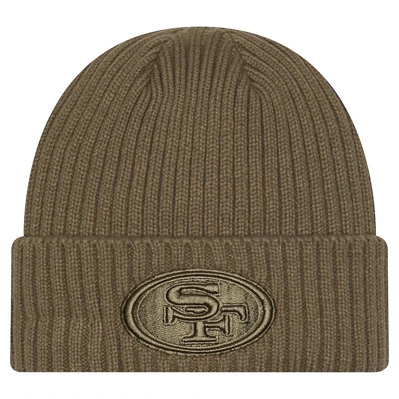 Men's New Era Olive San Francisco 49ers Color Pack Cuffed Knit Hat