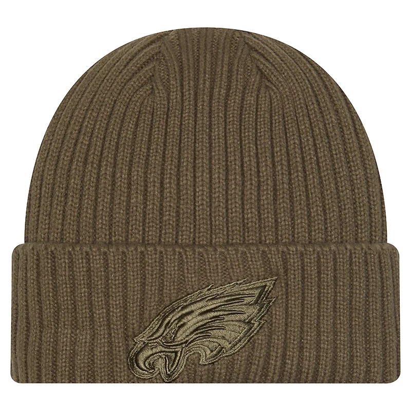 Men's New Era Olive Philadelphia Eagles Color Pack Cuffed Knit Hat