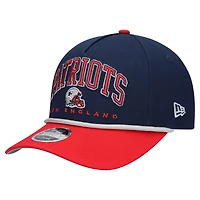 Youth New Era  Navy/Red New England Patriots  Arch COOLERA 9FORTY A-Frame Adjustable Hat