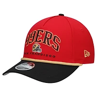 Youth New Era  Scarlet/Black San Francisco 49ers  Arch COOLERA 9FORTY A-Frame Adjustable Hat