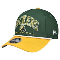 Youth New Era  Green/Gold Green Bay Packers  Arch 9FORTY A-Frame Adjustable Hat