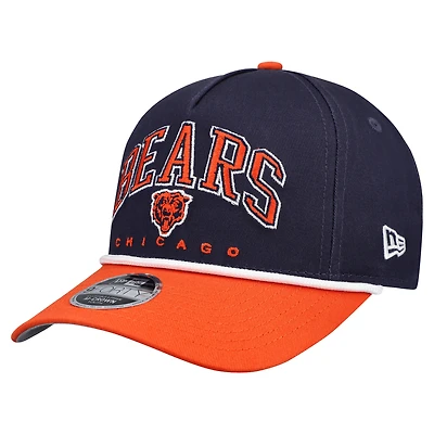 Youth New Era  Navy/Orange Chicago Bears Bear Arch 9FORTY A-Frame Adjustable Hat