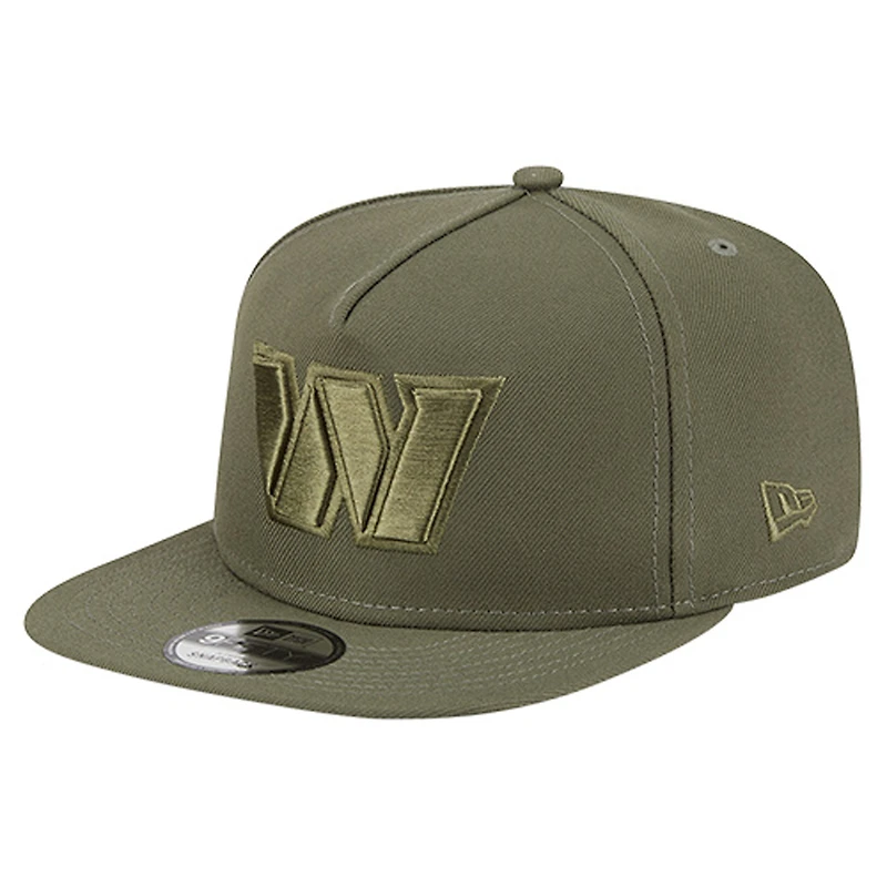 Youth New Era Olive Washington Commanders Color Pack A-Frame 9FIFTY Snapback Hat