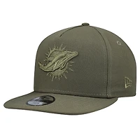 Youth New Era Olive Miami Dolphins Color Pack A-Frame 9FIFTY Snapback Hat