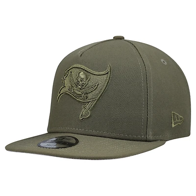 Youth New Era Olive Tampa Bay Buccaneers Color Pack A-Frame 9FIFTY Snapback Hat