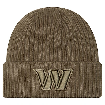 Youth New Era Olive Washington Commanders Color Pack Cuffed Knit Hat