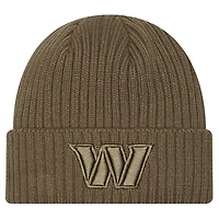 Youth New Era Olive Washington Commanders Color Pack Cuffed Knit Hat