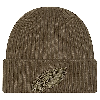 Youth New Era Olive Philadelphia Eagles Color Pack Cuffed Knit Hat