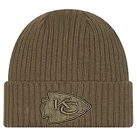 Youth New Era Olive Kansas City Chiefs Color Pack Cuffed Knit Hat