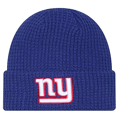 Youth New Era Royal New York Giants Waffle Cuffed Knit Hat