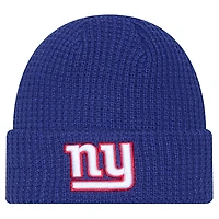 Youth New Era Royal New York Giants Waffle Cuffed Knit Hat