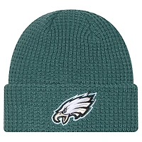 Youth New Era Midnight Green Philadelphia Eagles Waffle Cuffed Knit Hat