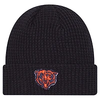 Youth New Era Navy Chicago Bears Waffle Cuffed Knit Hat