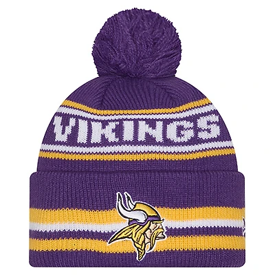 Youth New Era  Purple Minnesota Vikings Classic Cuffed Knit Hat with Pom