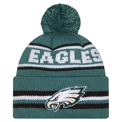 Youth New Era  Midnight Green Philadelphia Eagles Classic Cuffed Knit Hat with Pom