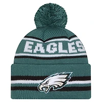 Youth New Era  Midnight Green Philadelphia Eagles Classic Cuffed Knit Hat with Pom