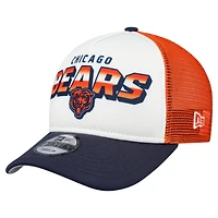 Toddler New Era  White/Navy Chicago Bears Bear Streak 9FORTY A-Frame Adjustable Hat