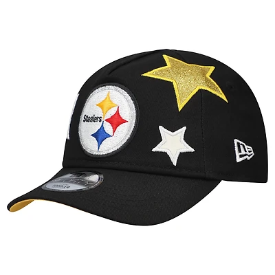 Toddler New Era  Black Pittsburgh Steelers  Stardom 9FORTY A-Frame Adjustable Hat