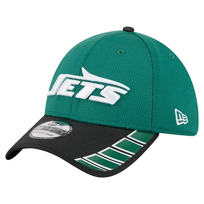 Men's New Era Green York Jets Visor Hit 39THIRTY Flex Hat