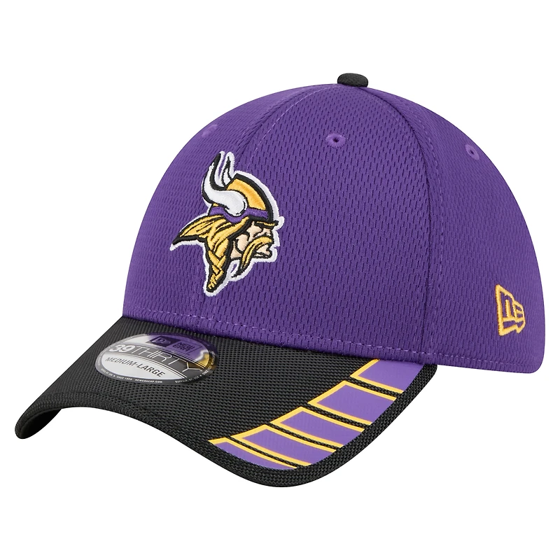 Men's New Era Purple Minnesota Vikings Visor Hit 39THIRTY Flex Hat