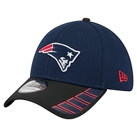 Men's New Era Navy England Patriots Visor Hit 39THIRTY Flex Hat