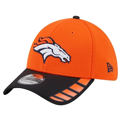 Men's New Era Orange Denver Broncos Visor Hit 39THIRTY Flex Hat