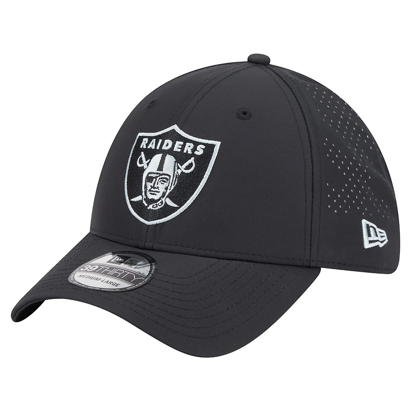 Men's New Era Black Las Vegas Raiders Night 39THIRTY Flex Hat