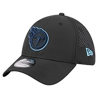 Men's New Era Black Tennessee Titans Night 39THIRTY Flex Hat