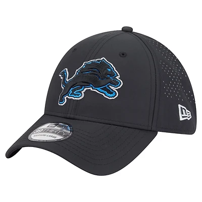 Men's New Era Black Detroit Lions Night 39THIRTY Flex Hat