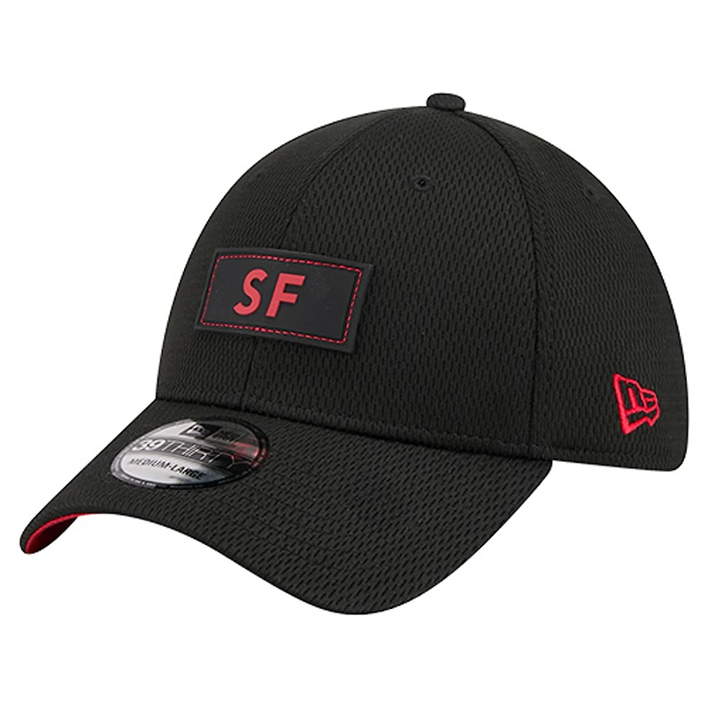 Men's New Era Black San Francisco 49ers Scoreboard 39THIRTY Flex Hat