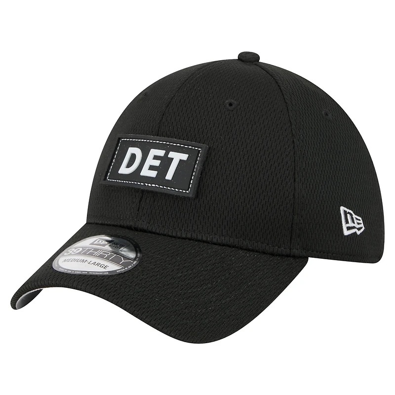 Men's New Era  Black Detroit Lions Scoreboard 39THIRTY Flex Hat