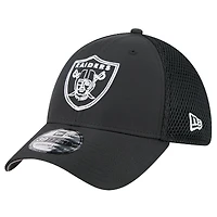 Men's New Era  Black Las Vegas Raiders Outline 39THIRTY Flex Hat